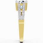 1.19 Carat Round Halo Split Shank Diamond Ring