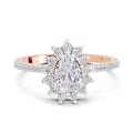 1.19 Carat Round Halo Split Shank Diamond Ring