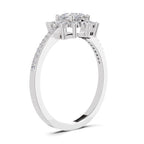 0.64 Carat Pear Shape Halo Engagement Ring