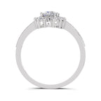 0.64 Carat Pear Shape Halo Engagement Ring