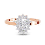 0.57 Carat Halo Oval Engagement Ring