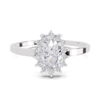 0.57 Carat Halo Oval Engagement Ring