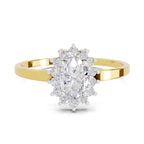 0.57 Carat Halo Oval Engagement Ring