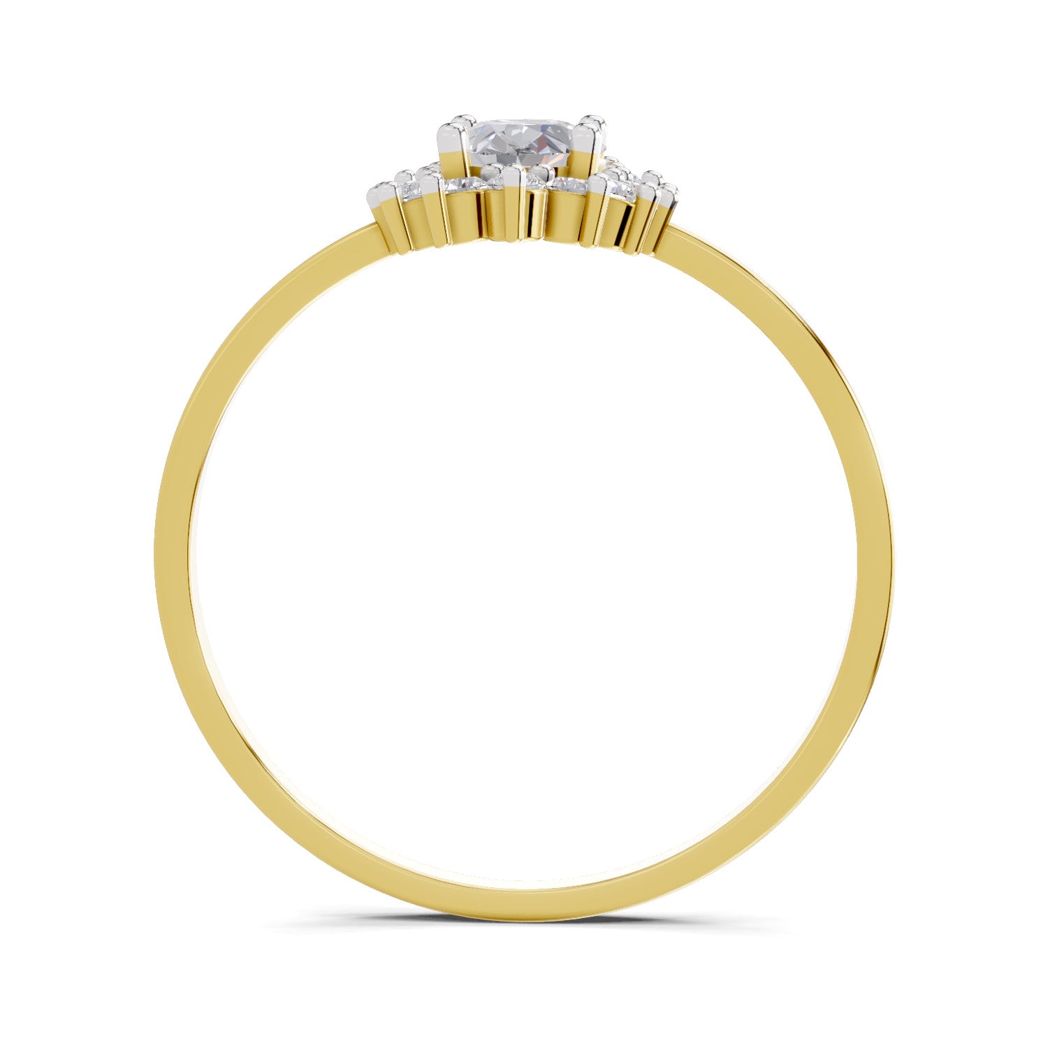 0.57 Carat Halo Oval Engagement Ring