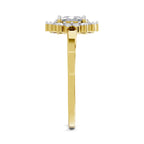 0.57 Carat Halo Oval Engagement Ring