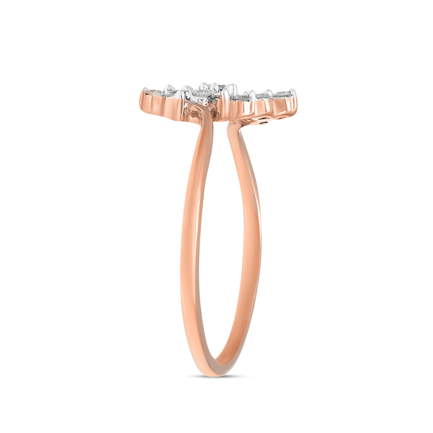 Sparkles Floral Ring 10 0.21 Ct