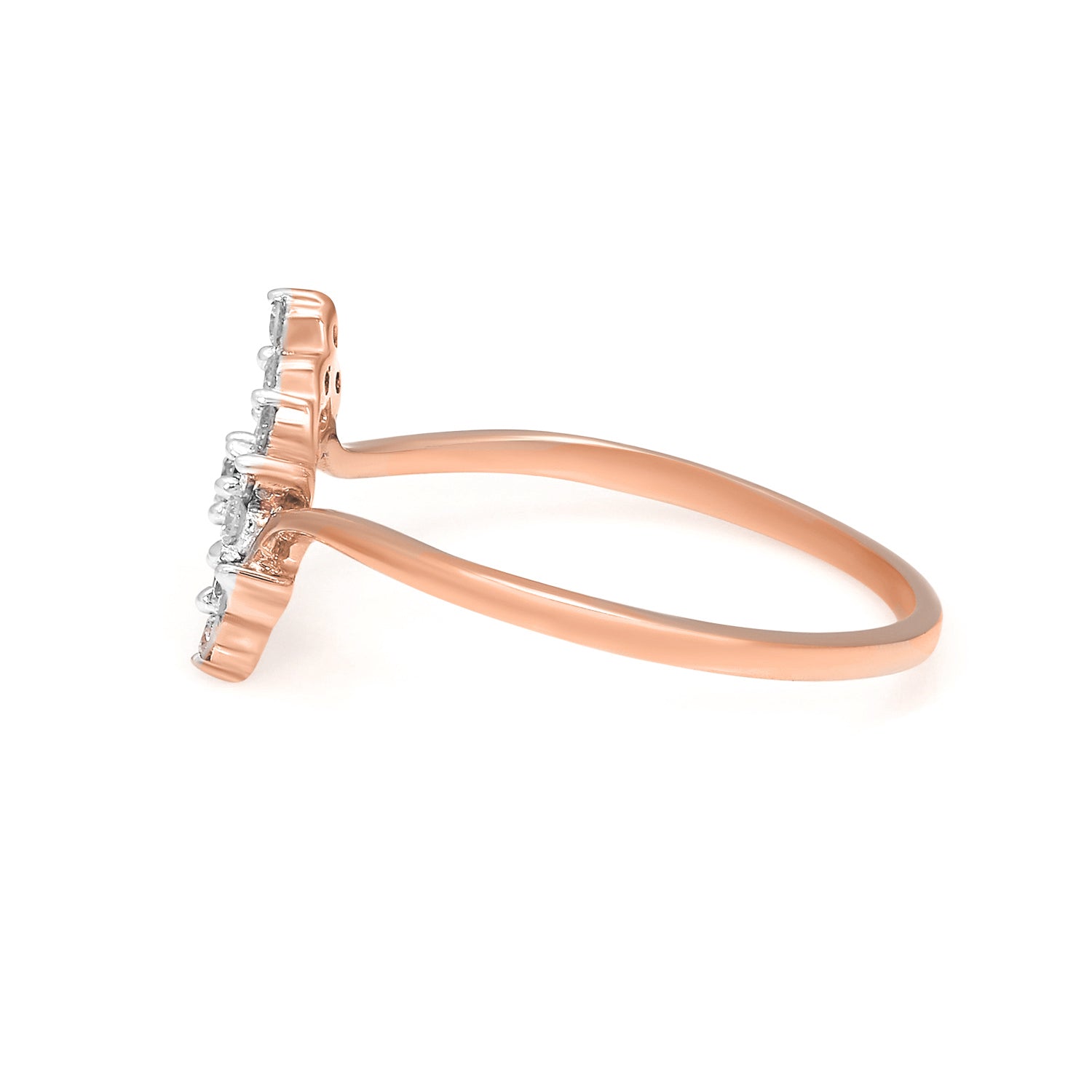 Sparkles Floral Ring 10 0.21 Ct
