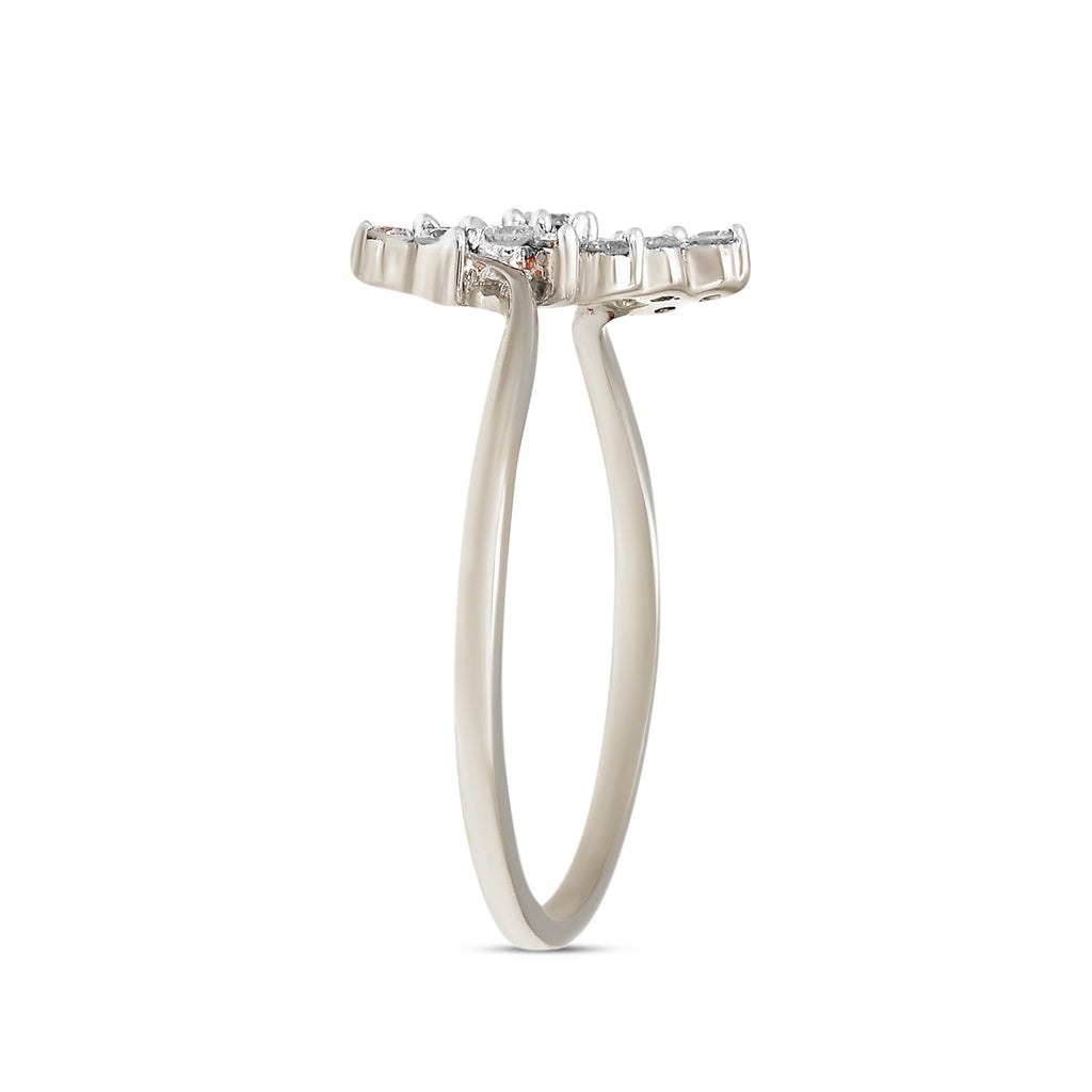 Sparkles Floral Ring 10 0.21 Ct