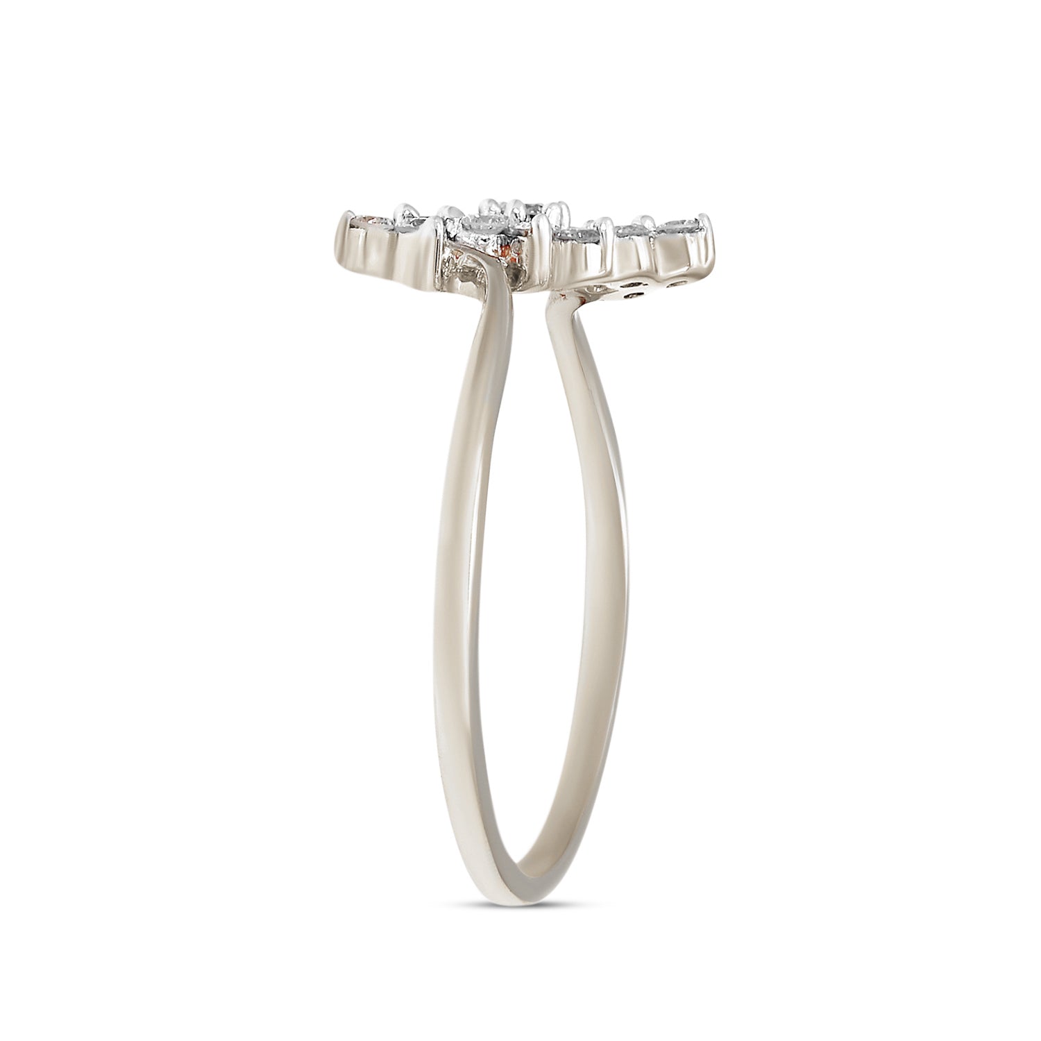 Sparkles Floral Ring 10 0.21 Ct