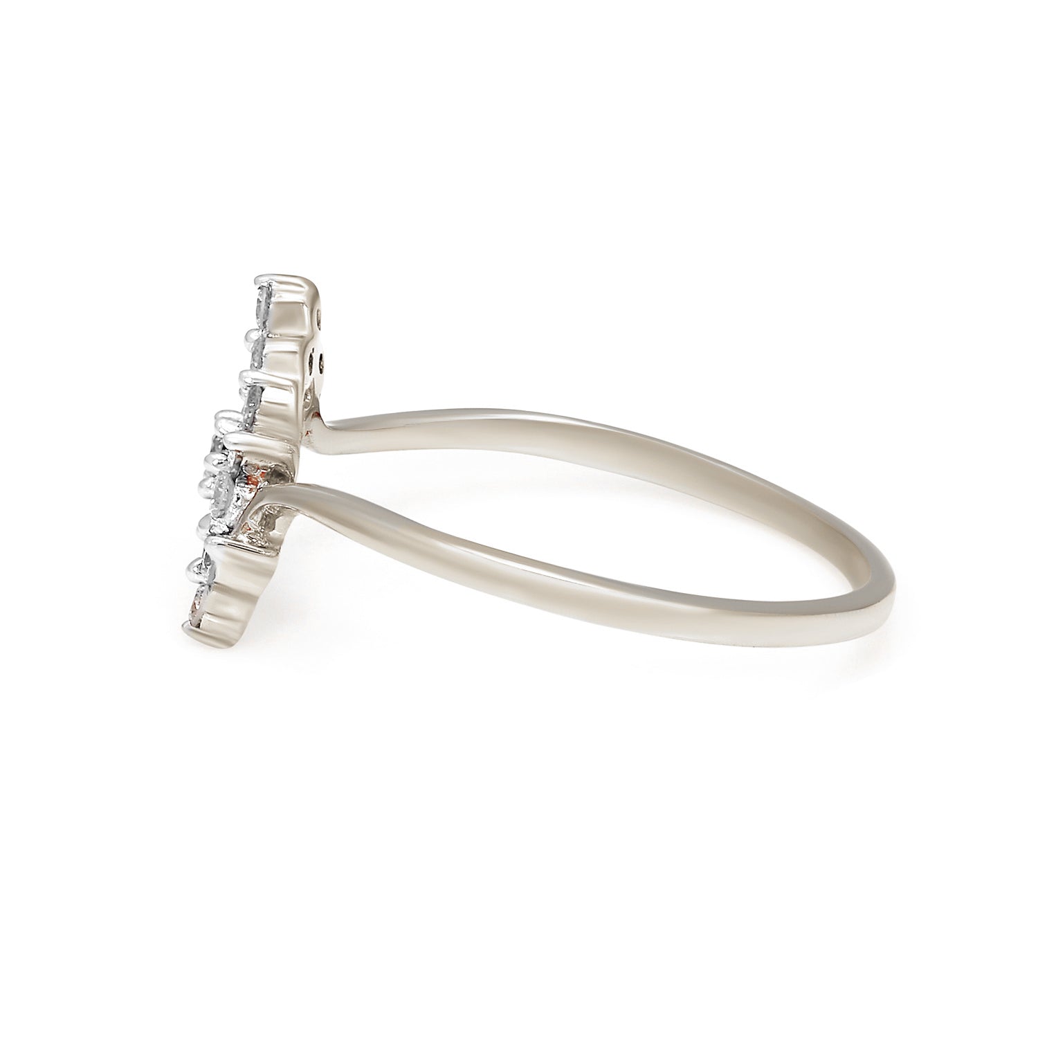 Sparkles Floral Ring 10 0.21 Ct