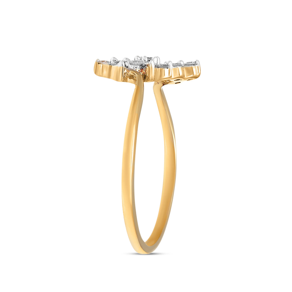 Sparkles Floral Ring 10 0.21 Ct