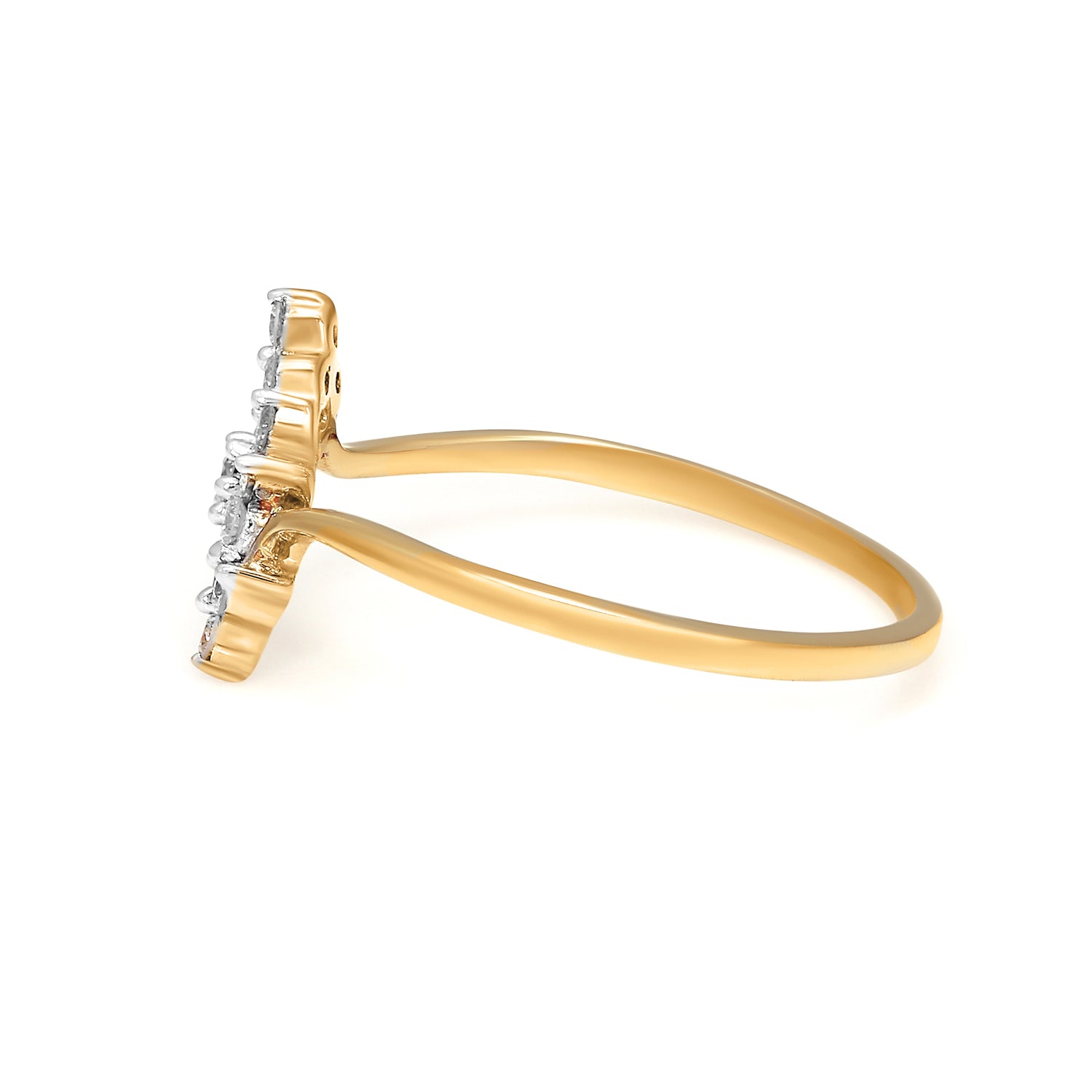 Sparkles Floral Ring 10 0.21 Ct