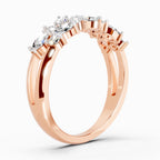 0.7 Carat Marquise And Round Cluster Ring