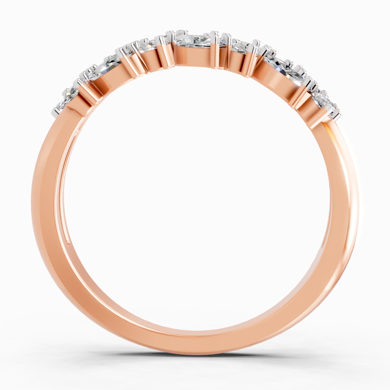 0.7 Carat Marquise And Round Cluster Ring