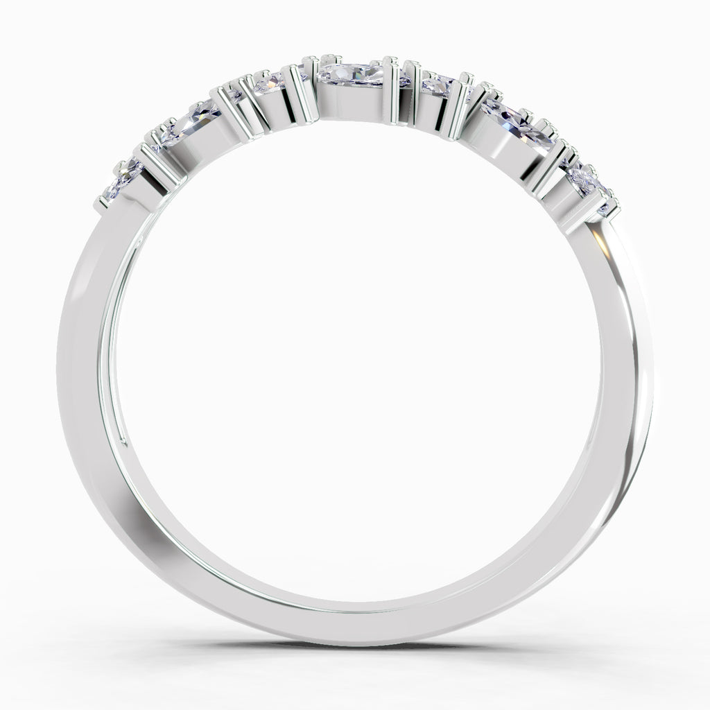 0.7 Carat Marquise And Round Cluster Ring