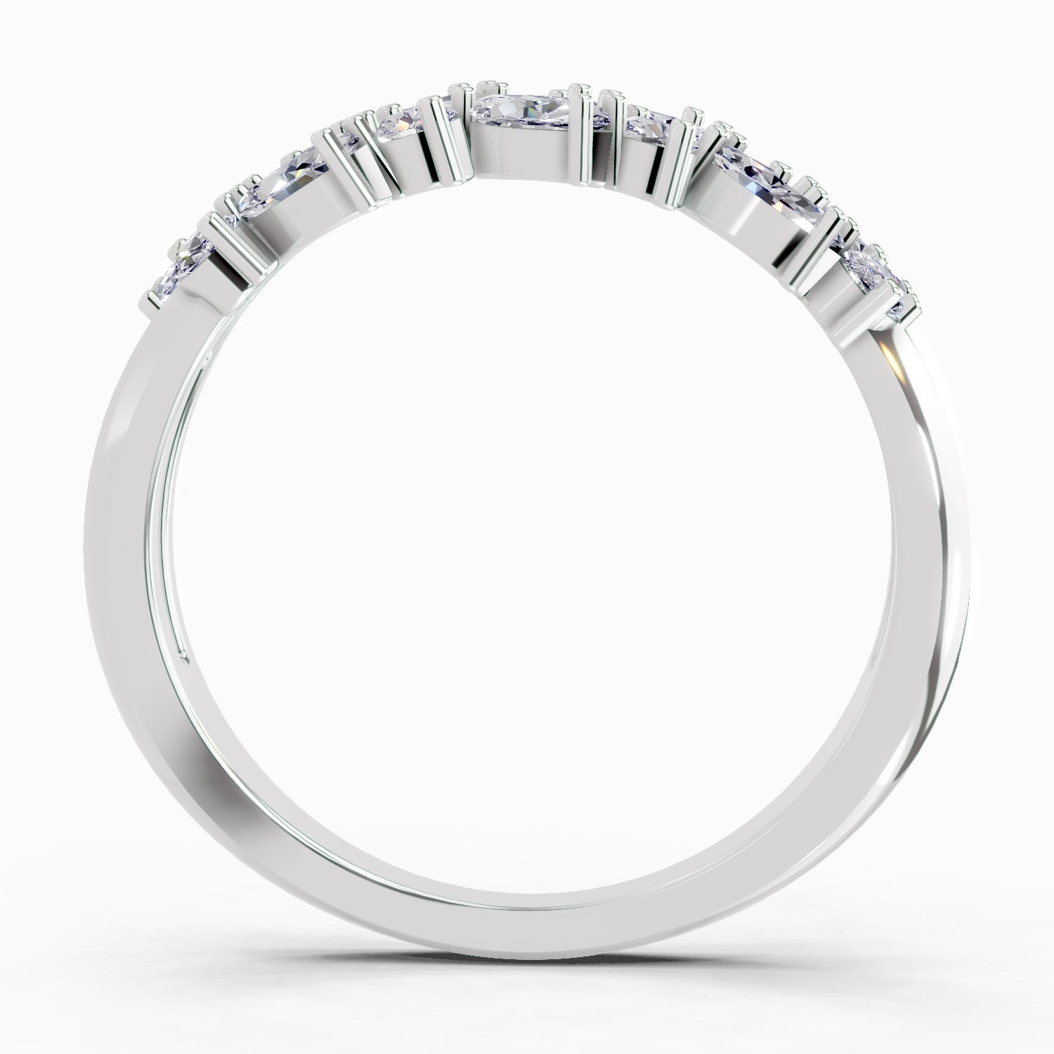 0.7 Carat Marquise And Round Cluster Ring