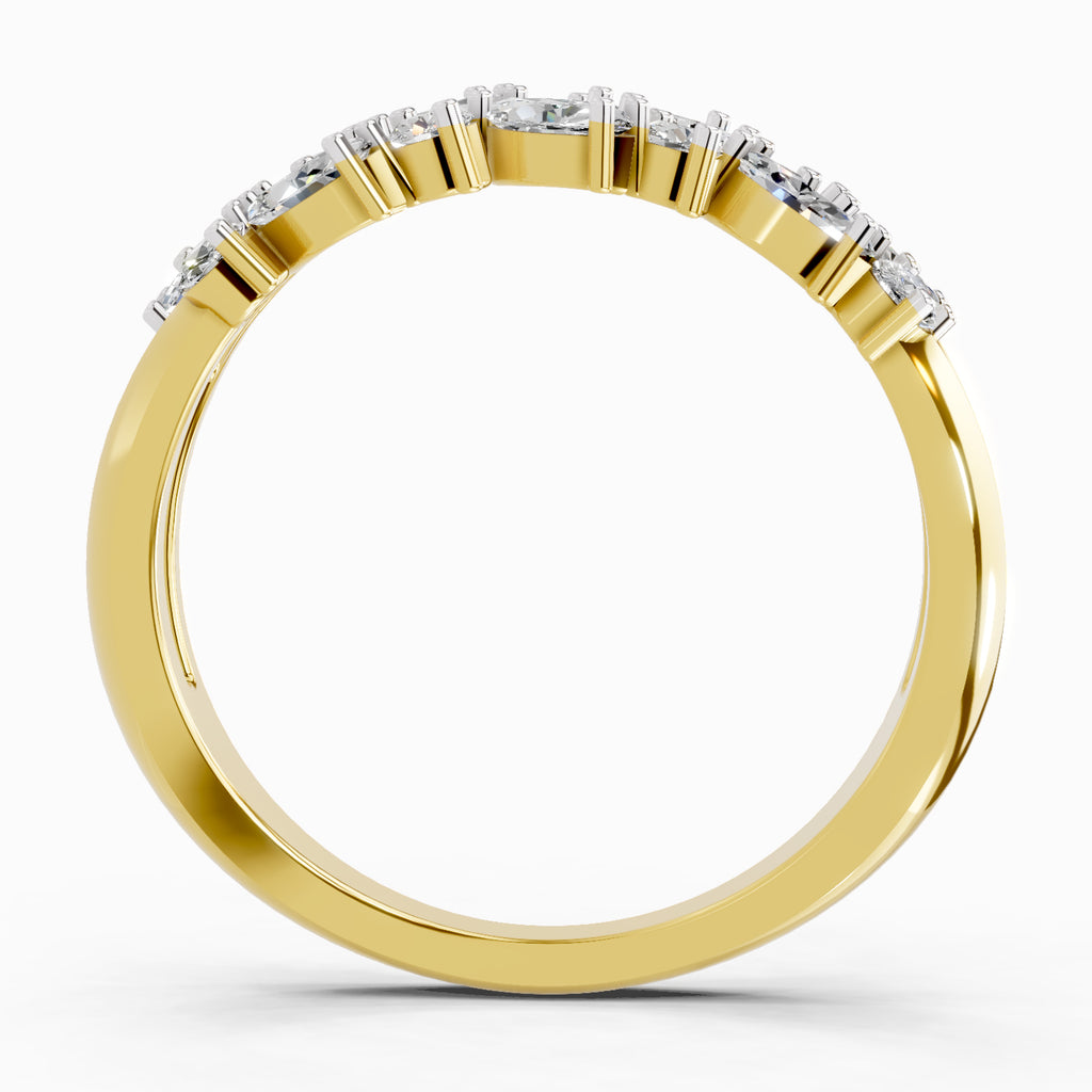 0.7 Carat Marquise And Round Cluster Ring