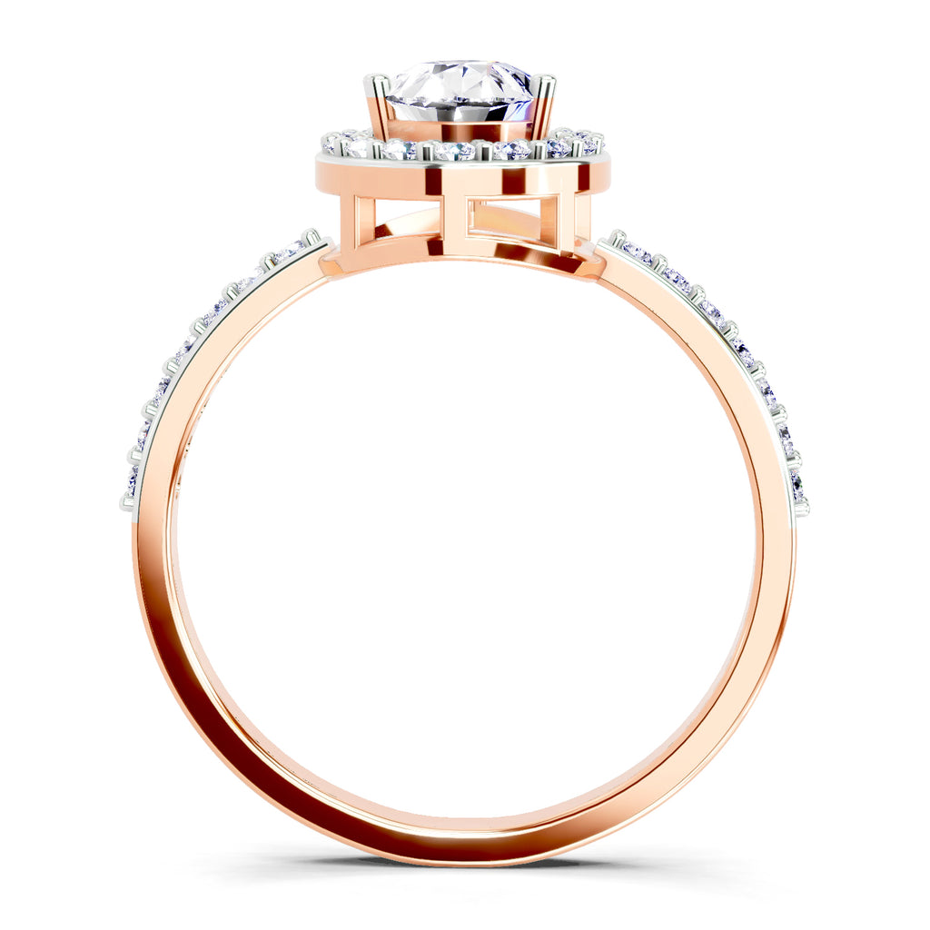 1.22 Carat Pear Halo Diamond Engagement Ring