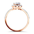 1.22 Carat Pear Halo Diamond Engagement Ring