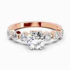 1.09 Carat Round Bezel Set Band Ring
