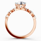 1.09 Carat Round Bezel Set Band Ring