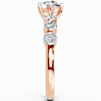 1.09 Carat Round Bezel Set Band Ring