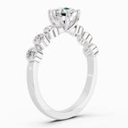 1.09 Carat Round Bezel Set Band Ring