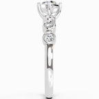 1.09 Carat Round Bezel Set Band Ring