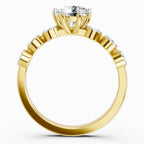 1.09 Carat Round Bezel Set Band Ring