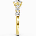 1.09 Carat Round Bezel Set Band Ring