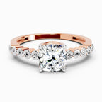 0.58 Carat Cushion Engagement Ring