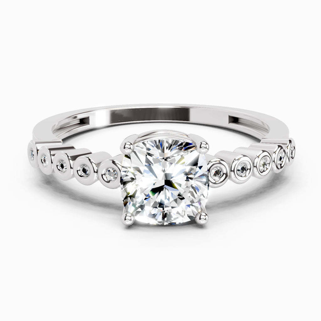 0.58 Carat Cushion Engagement Ring