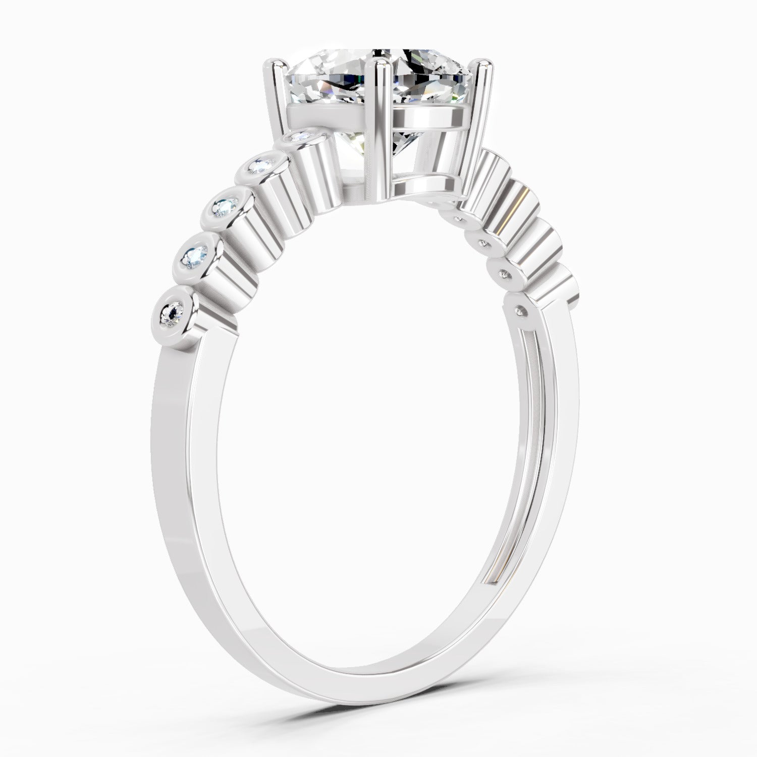 0.58 Carat Cushion Engagement Ring