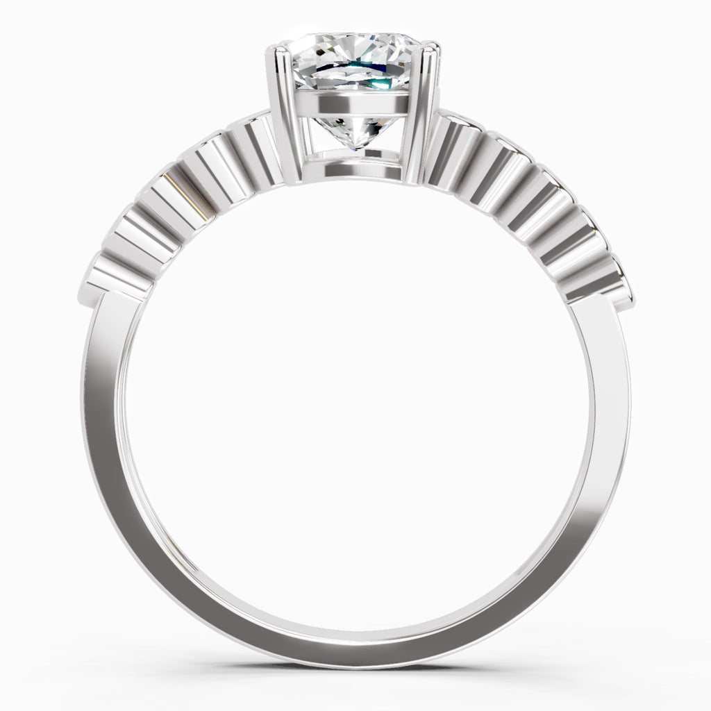 0.58 Carat Cushion Engagement Ring