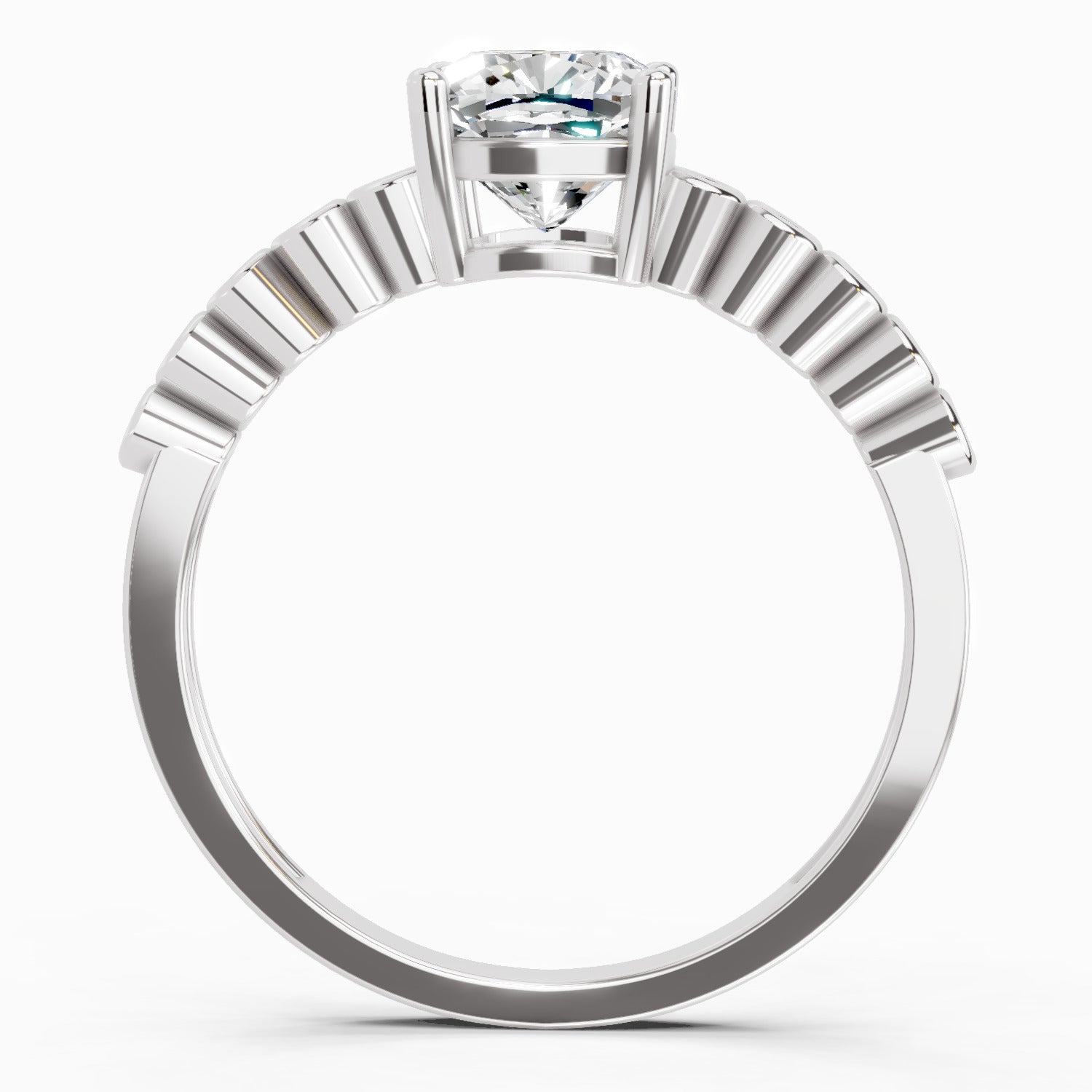 0.58 Carat Cushion Engagement Ring