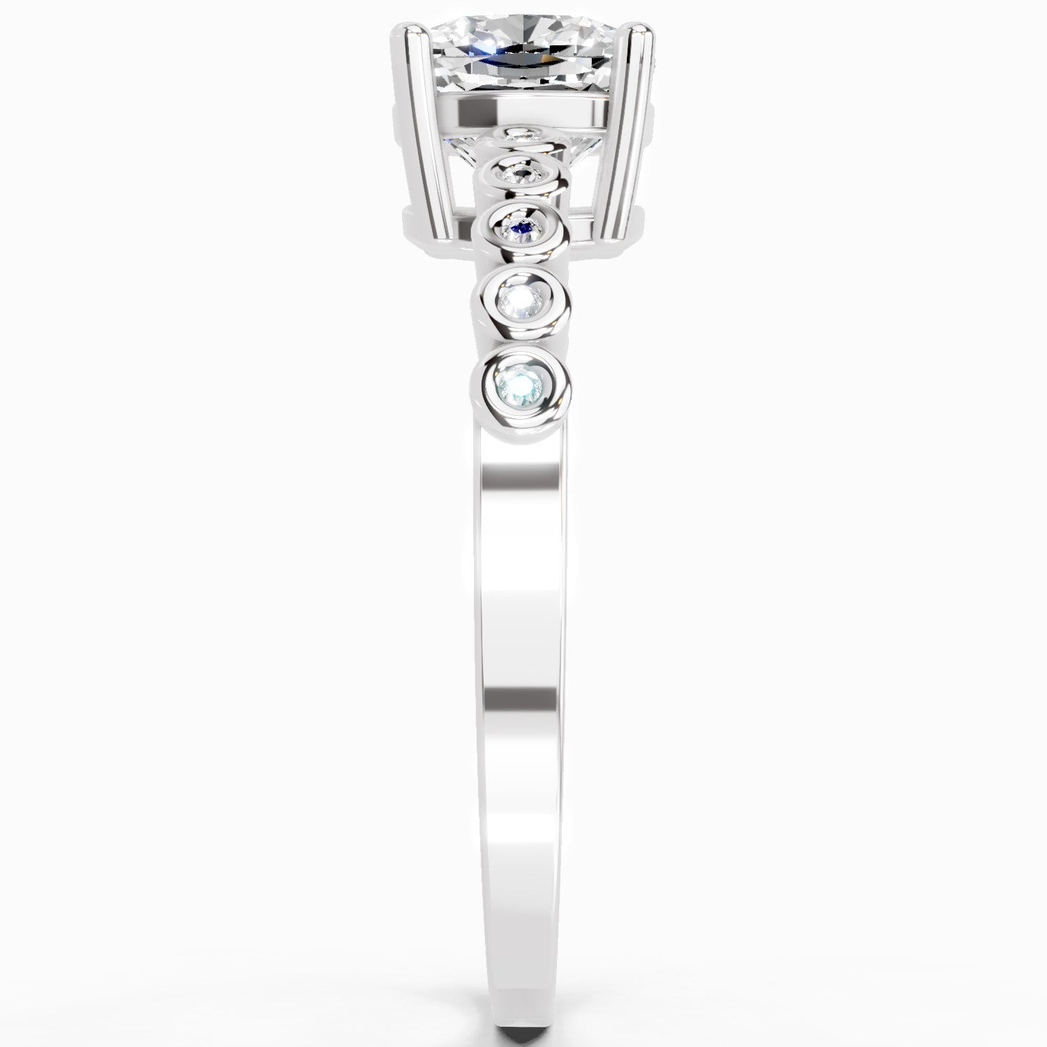 0.58 Carat Cushion Engagement Ring
