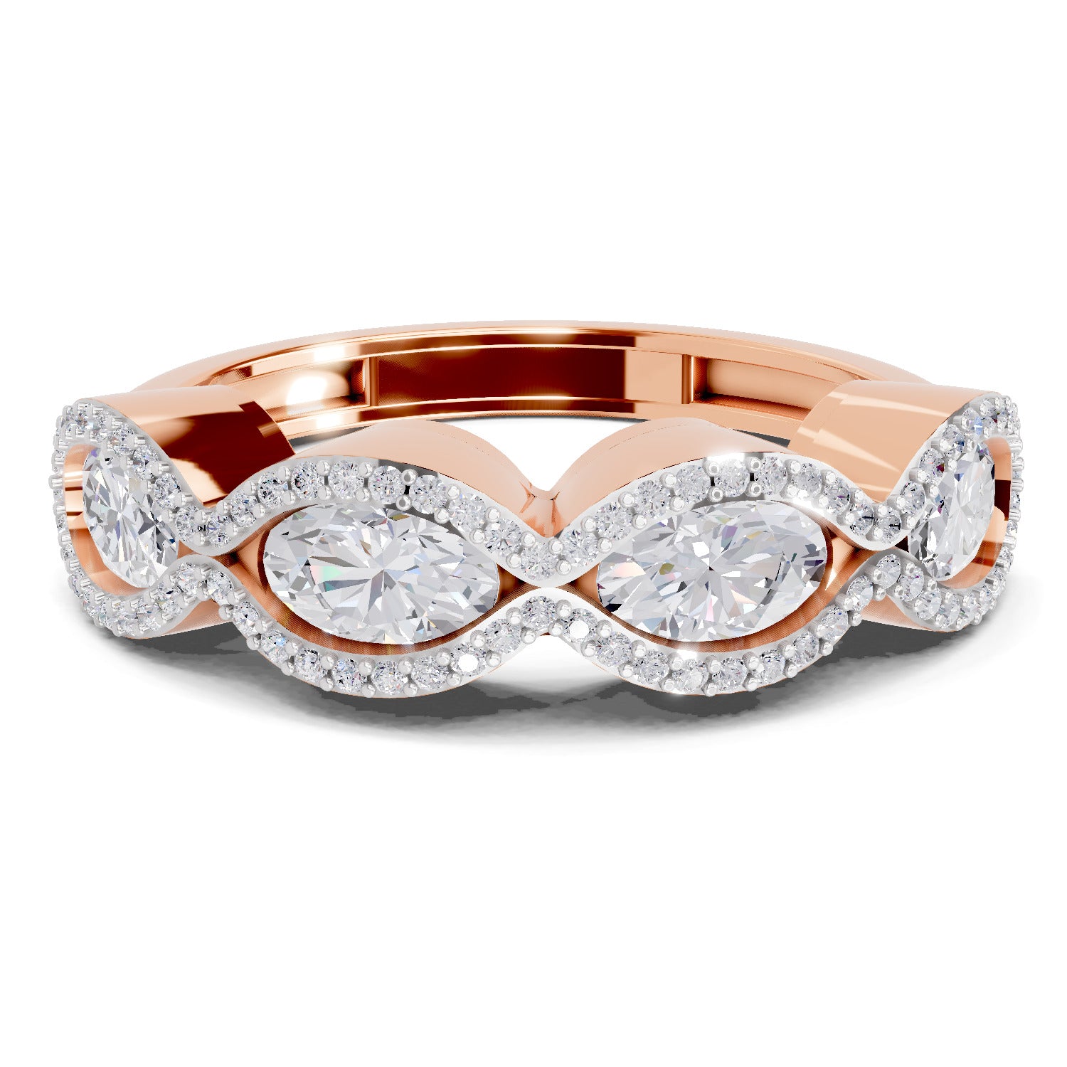 1.38 Carat Pear Shape Diamond Clover Ring