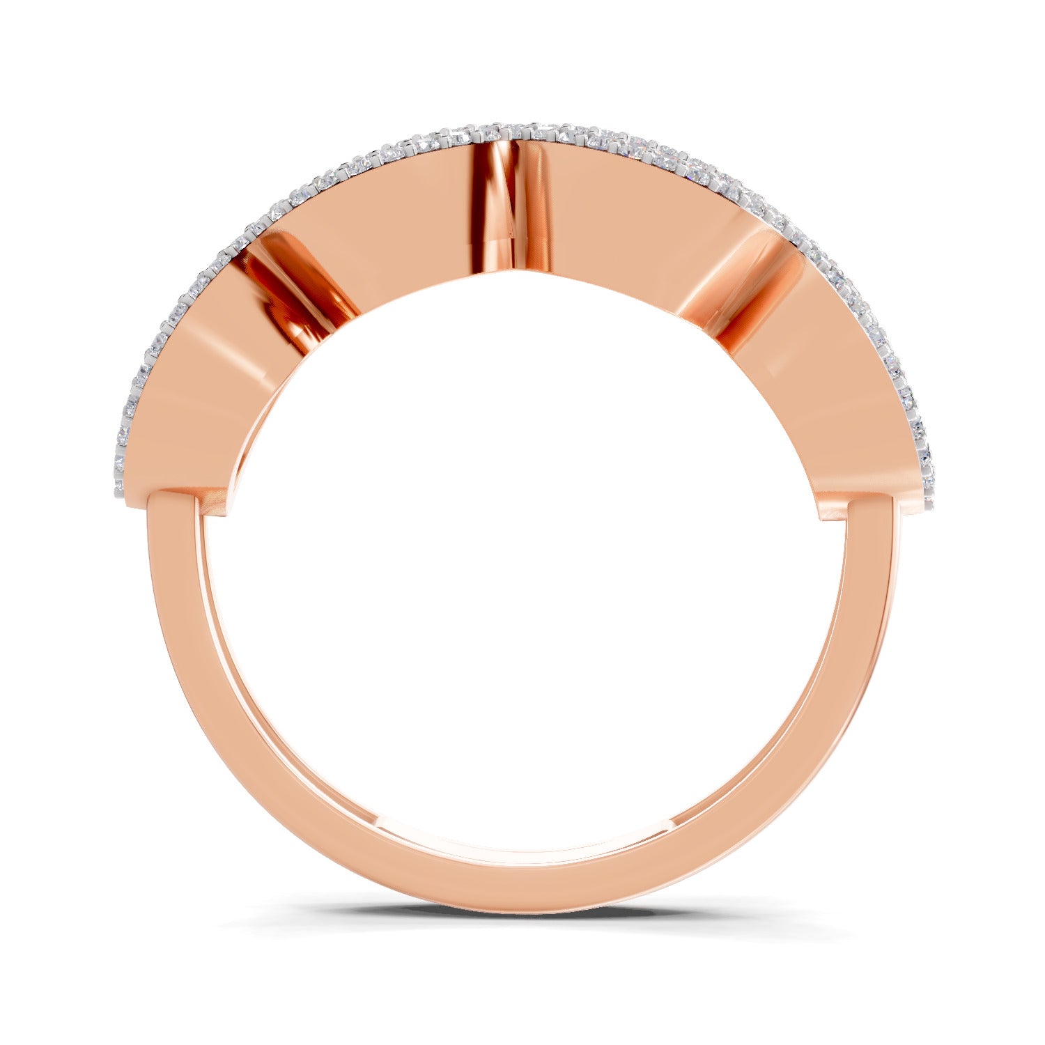 1.64 Carat Oval Shape Halo Wave Engagement Ring