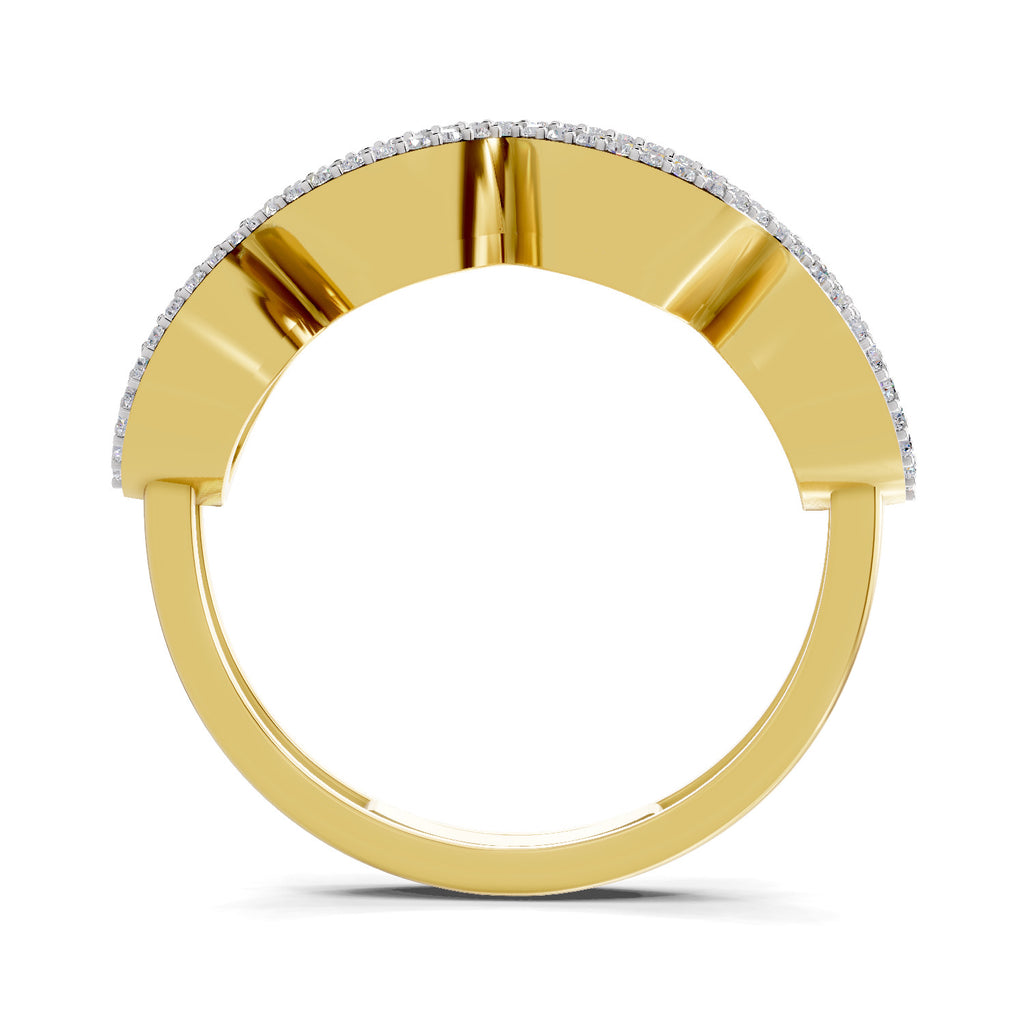 1.64 Carat Oval Shape Halo Wave Engagement Ring