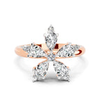 1.61 Carat Pear Shape Floral Diamond Ring