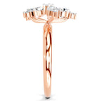 1.61 Carat Pear Shape Floral Diamond Ring