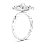 1.61 Carat Pear Shape Floral Diamond Ring