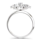 1.61 Carat Pear Shape Floral Diamond Ring