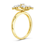 1.61 Carat Pear Shape Floral Diamond Ring