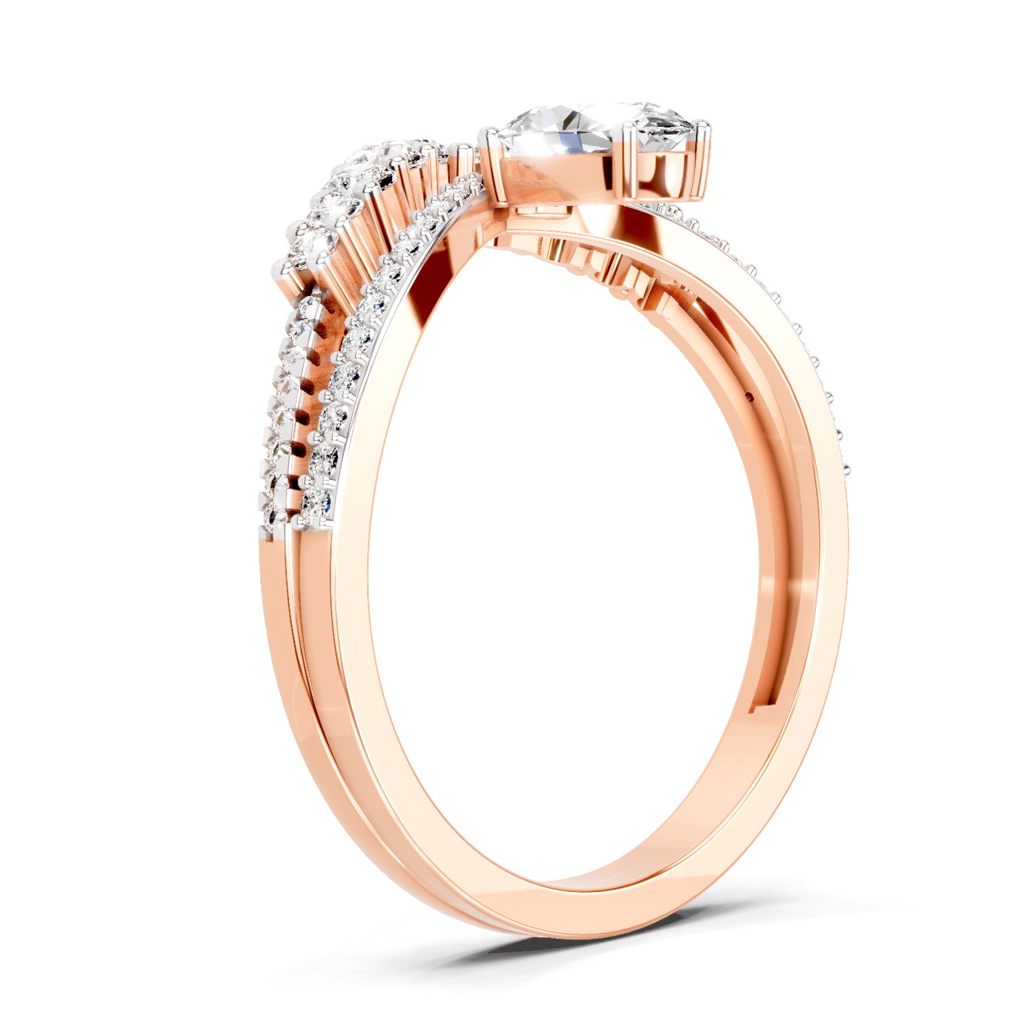 0.82 Carat Oval Diamond Crown Ring Set