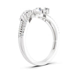 0.82 Carat Oval Diamond Crown Ring Set