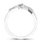 0.82 Carat Oval Diamond Crown Ring Set