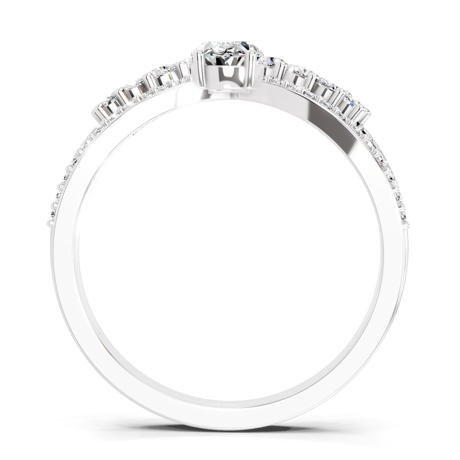 0.82 Carat Oval Diamond Crown Ring Set