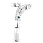 0.82 Carat Oval Diamond Crown Ring Set