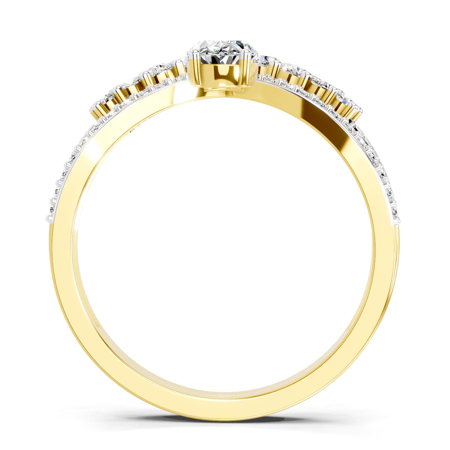 0.82 Carat Oval Diamond Crown Ring Set